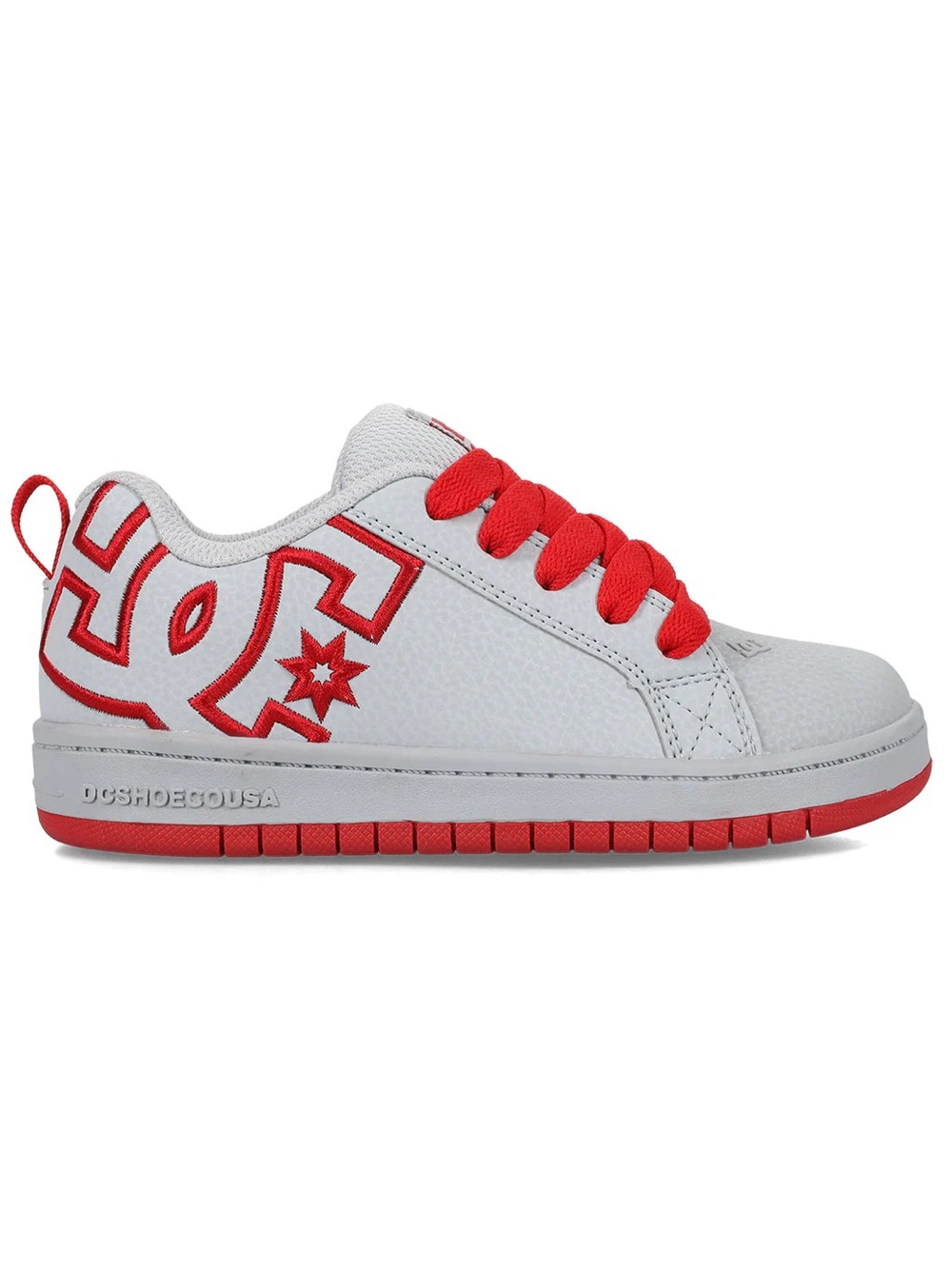 DC SHOE KIDS' COURT GRAFFIK SHOES GREY & RED SIZE 2 NEW - Picture 13 of 14